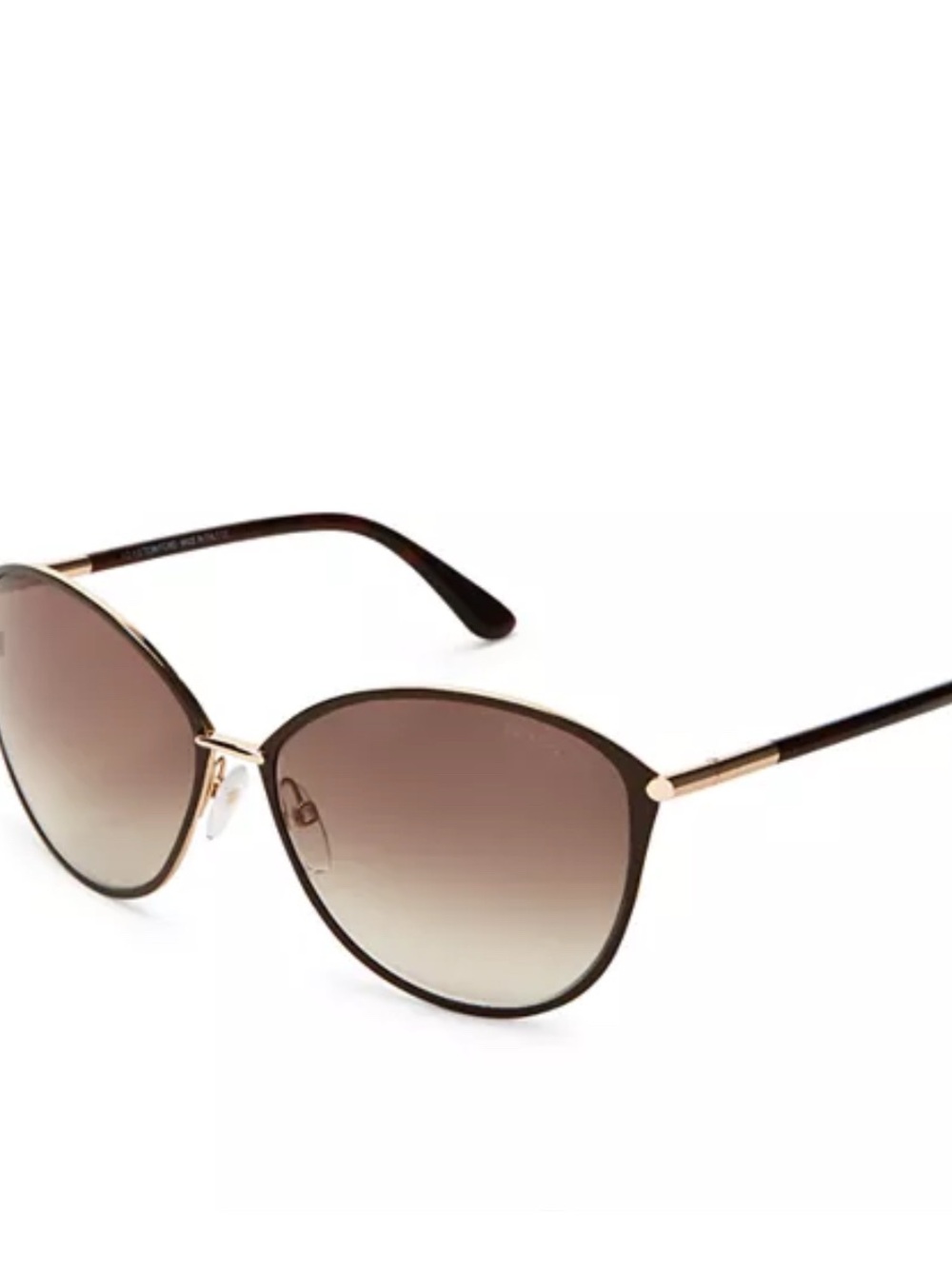 TOM FORD Penelope Sunglasses 59MM Polarized Lens Oversize Round gradient brown - Picture 2 of 12